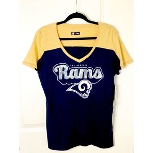 NWT Los Angeles Rams Top Sequin Logo Women’s Size Large